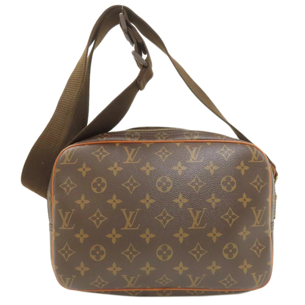 Louis Vuitton Reporter Bag Canvas Monogram Shoulder Brown